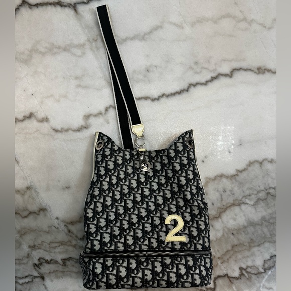 Vintage Dior Black Trotter No.2 Sling Bag/ Backpack - Picture 2 of 16